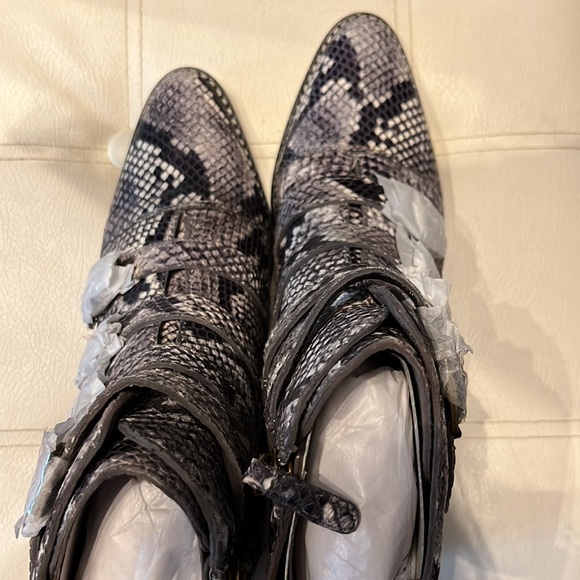 J. Crew NEW Multi-buckle boots in snake-embossed leather 7.5 Retails $298 - Picture 16 of 16